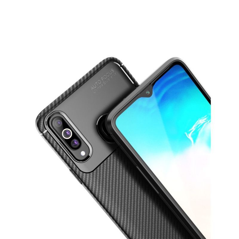 Kryt Samsung Galaxy A20s Flexibilní Textura Uhlíkových Vláken