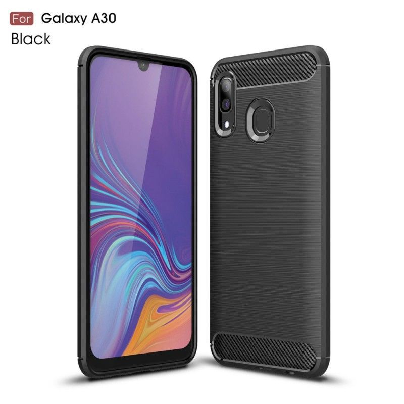 Kryt Samsung Galaxy A30 Kartáčované Uhlíkové Vlákno