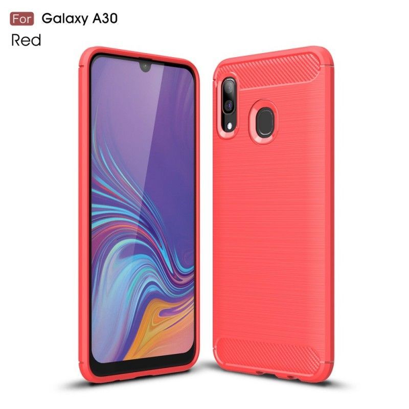 Kryt Samsung Galaxy A30 Kartáčované Uhlíkové Vlákno