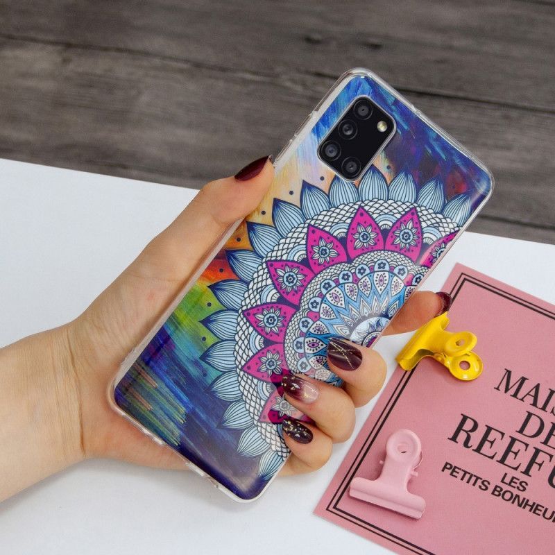 Kryt Samsung Galaxy A31 Fluorescenční Barevná Mandala