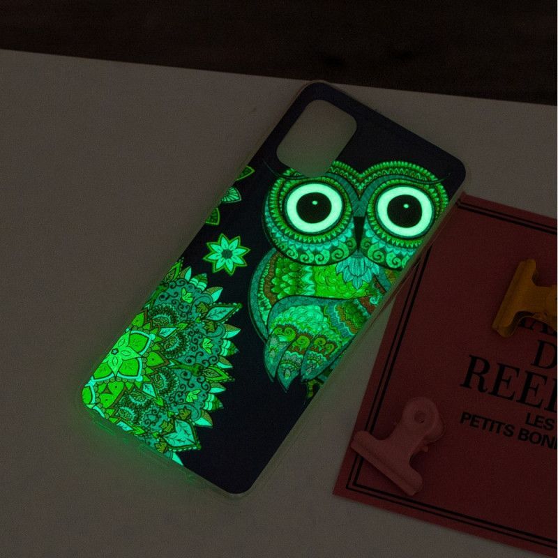 Kryt Samsung Galaxy A31 Fluorescenční Mandala Sova