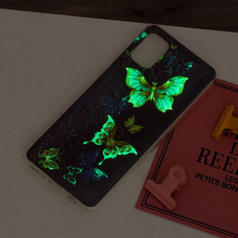 Kryt Samsung Galaxy A31 Řada Fluorescenčních Motýlů