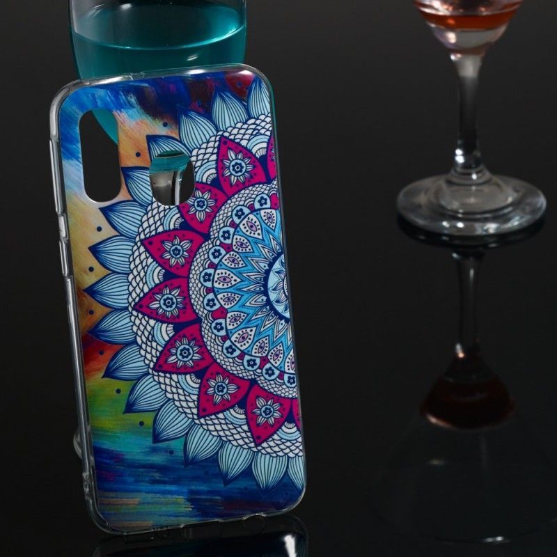 Kryt Samsung Galaxy A40 Fluorescenční Barevná Mandala