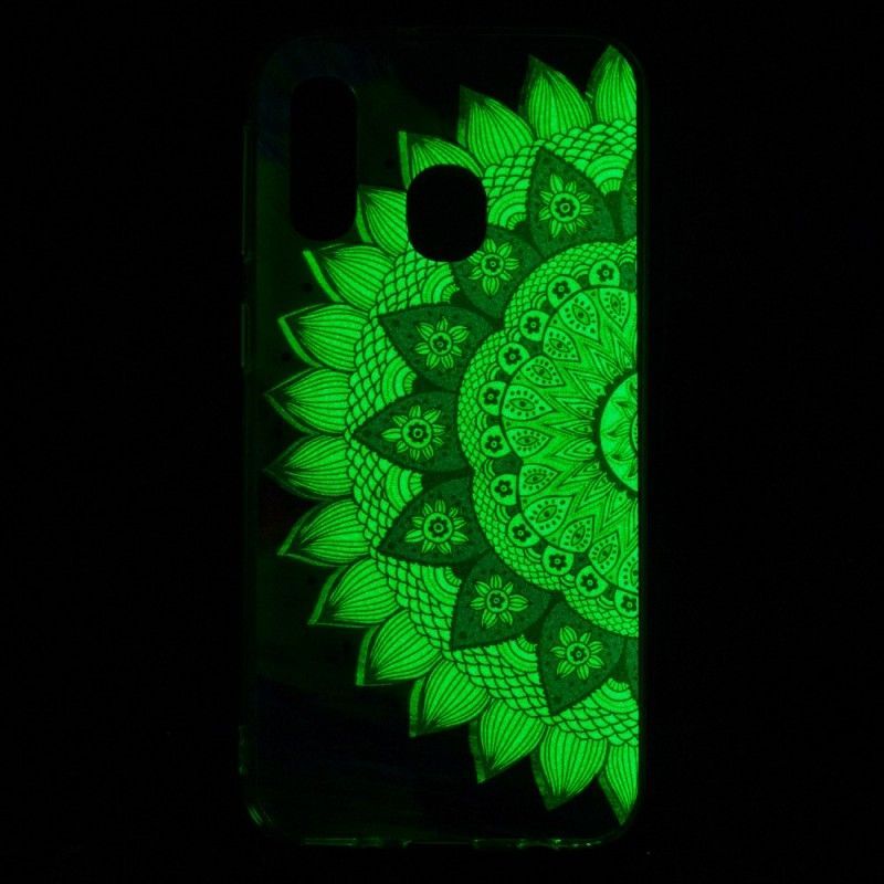 Kryt Samsung Galaxy A40 Fluorescenční Barevná Mandala