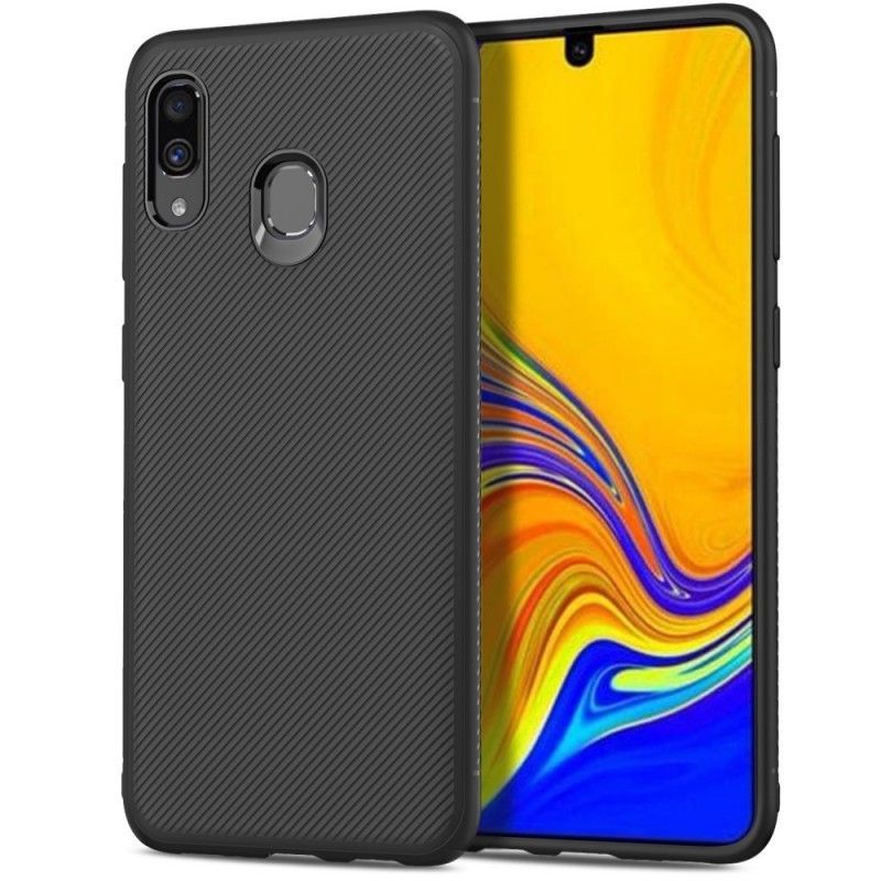 Kryt Samsung Galaxy A40 Keprové Uhlíkové Vlákno