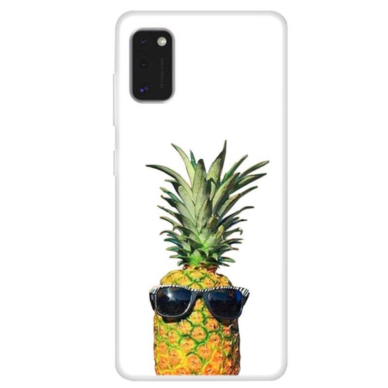 Kryt Samsung Galaxy A41 Průhledný Ananas Se Skleničkami