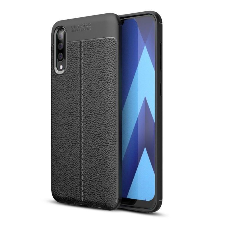 Kryt Samsung Galaxy A50 Litchi S Dvojitým Koženým Efektem