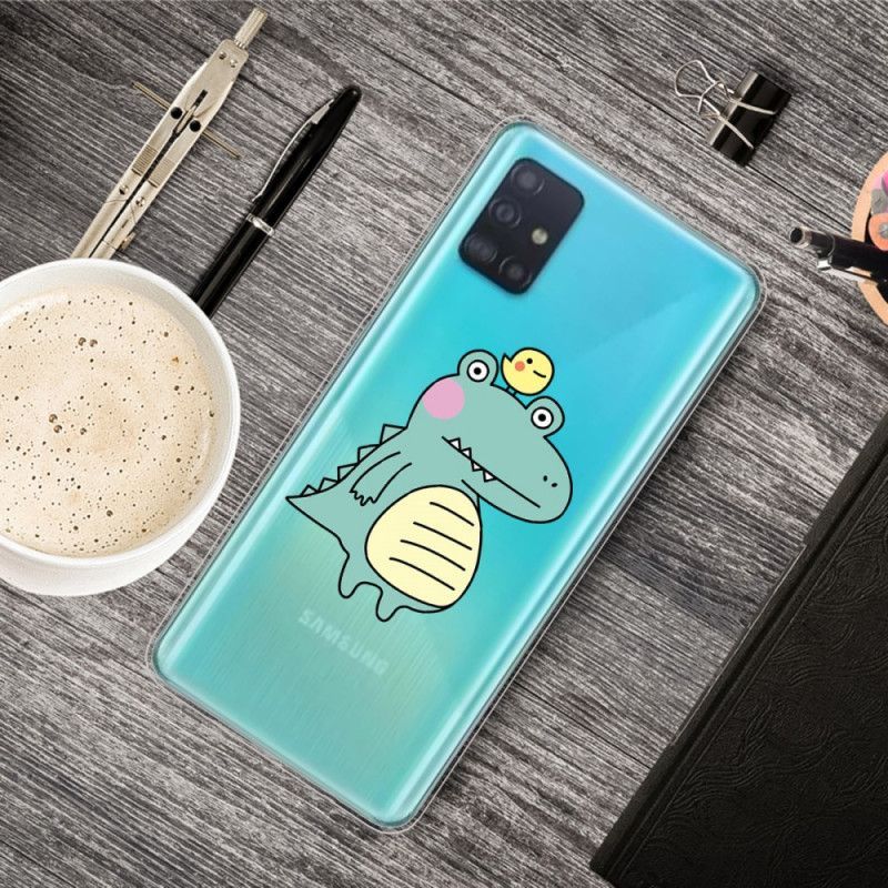 Kryt Samsung Galaxy A51 Dinosauří Karikatura