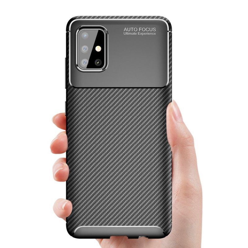 Kryt Samsung Galaxy A51flexibilní Textura Uhlíkových Vláken