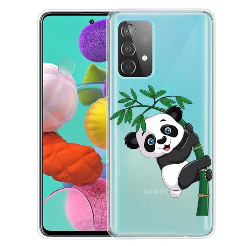 Kryt Samsung Galaxy A52 4g / A52 5g Průhledná Panda Na Bambusu