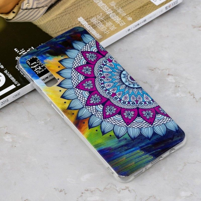 Kryt Samsung Galaxy A7 Fluorescenční Barevná Mandala