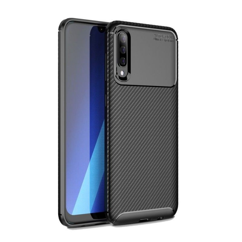 Kryt Samsung Galaxy A70 Flexibilní Textura Uhlíkových Vláken