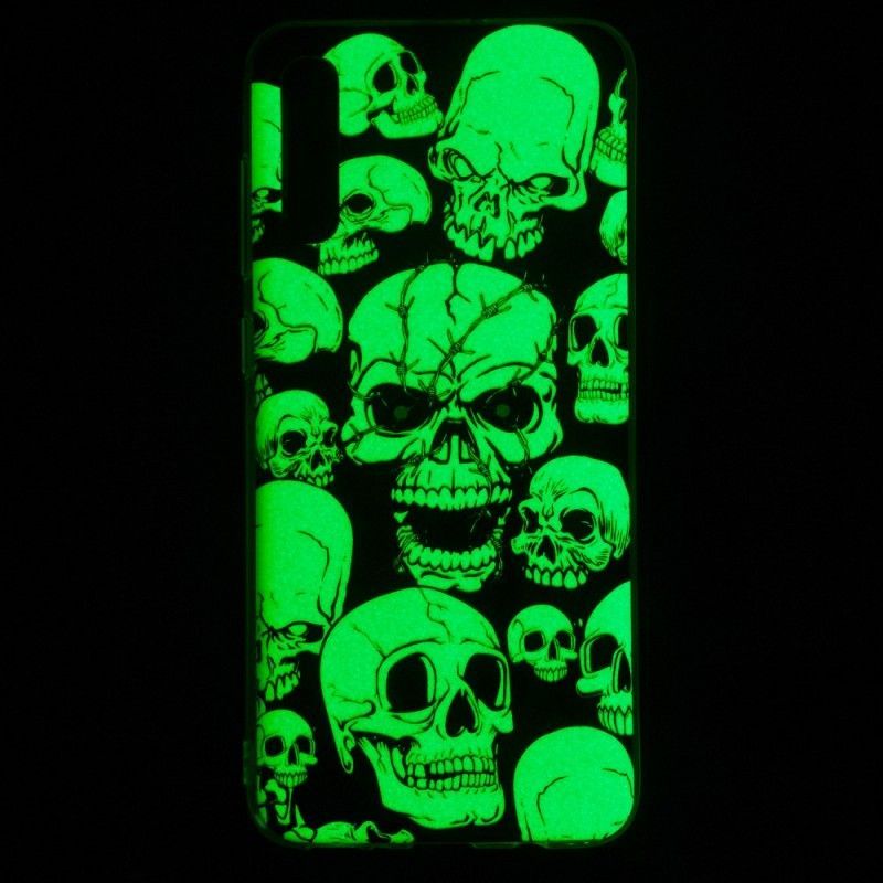 Kryt Samsung Galaxy A70 Opatrné Fluorescenční Lebky