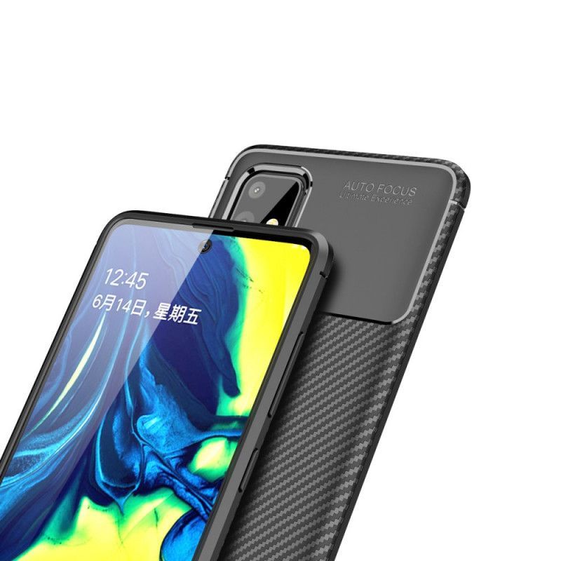 Kryt Samsung Galaxy A71 Flexibilní Textura Uhlíkových Vláken