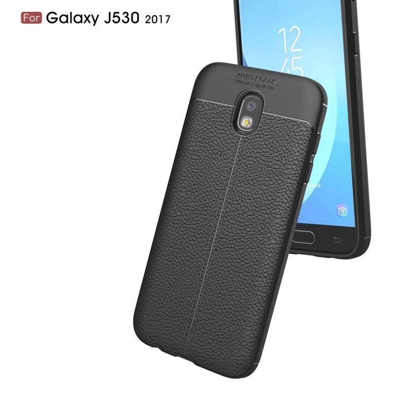 Kryt Samsung Galaxy J5 2017 Litchi S Dvojitým Koženým Efektem