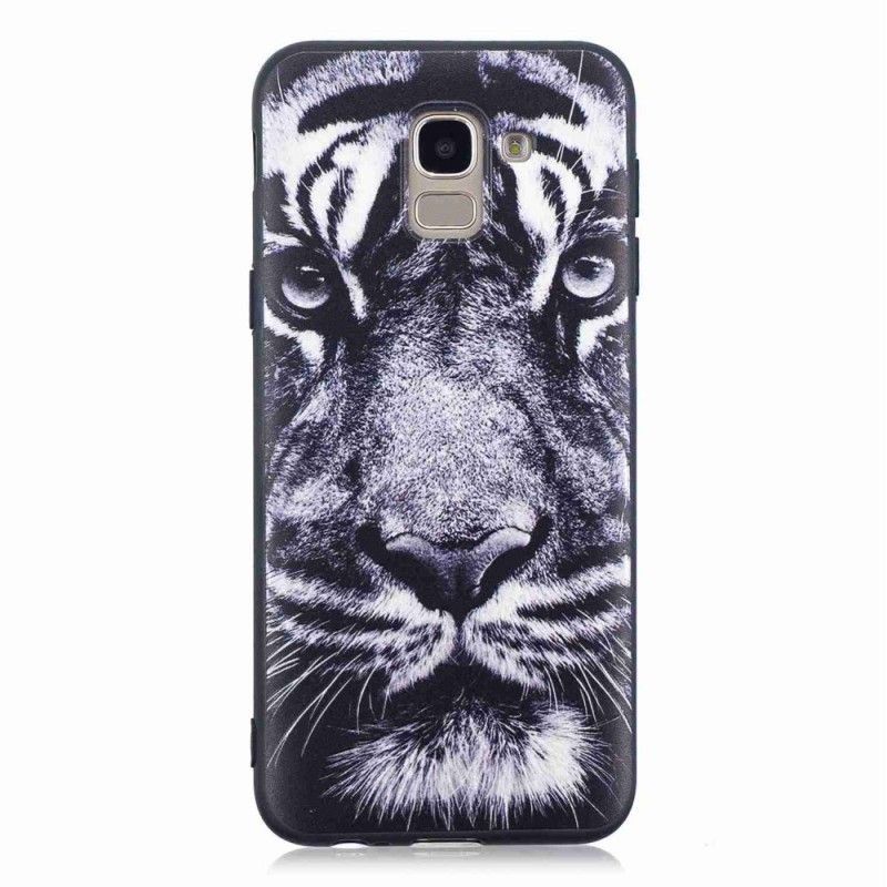 Kryt Samsung Galaxy J6 Černobílý Tygr