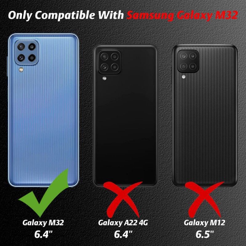 Kryt Samsung Galaxy M32 Kombinace Pláště A Obrazovky Z Tvrzeného Skla