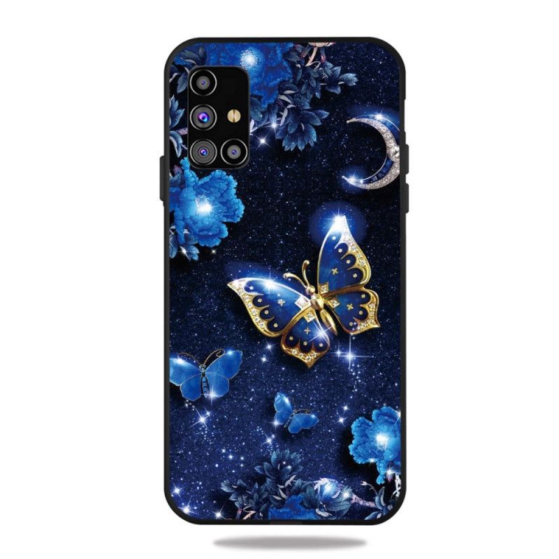 Kryt Samsung Galaxy M51 Motýl V Noci