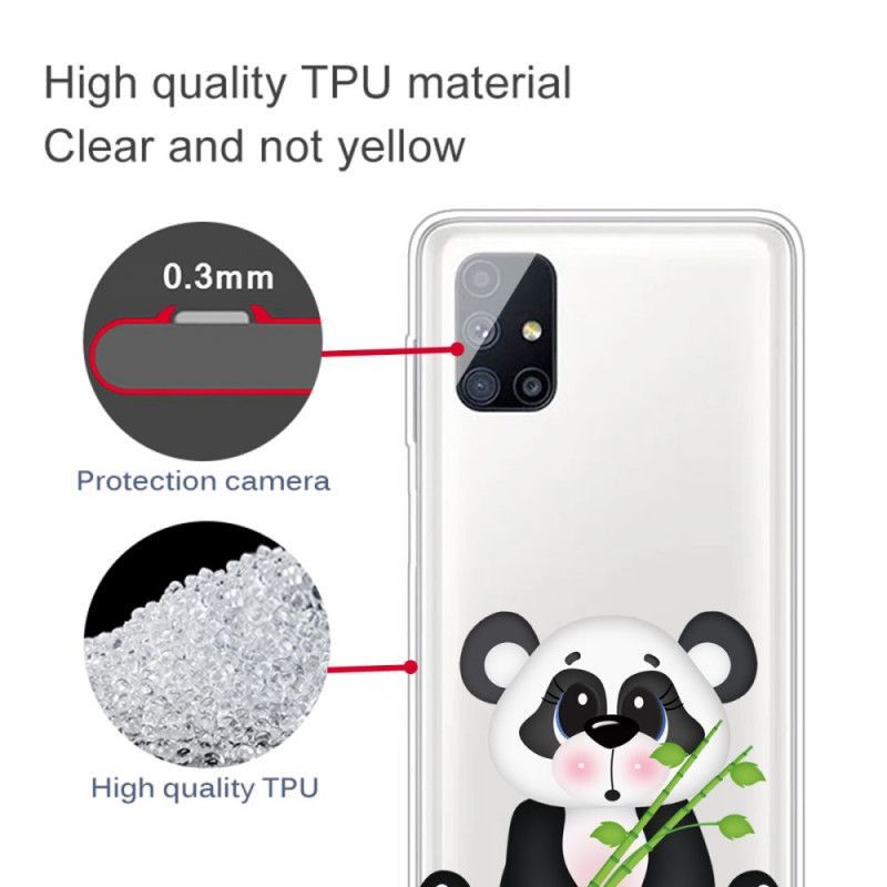 Kryt Samsung Galaxy M51 Průhledná Smutná Panda