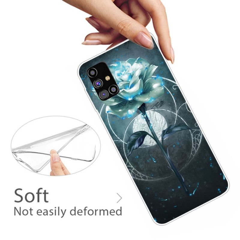 Kryt Samsung Galaxy M51 Zelená Růžová Hadice