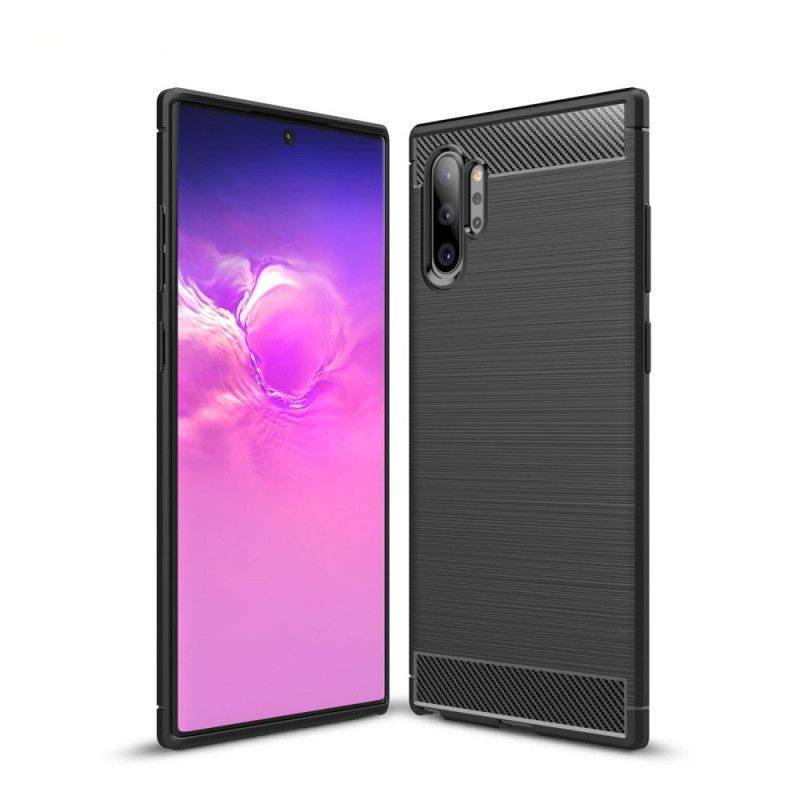 Kryt Samsung Galaxy Note 10 Plus Kartáčované Uhlíkové Vlákno