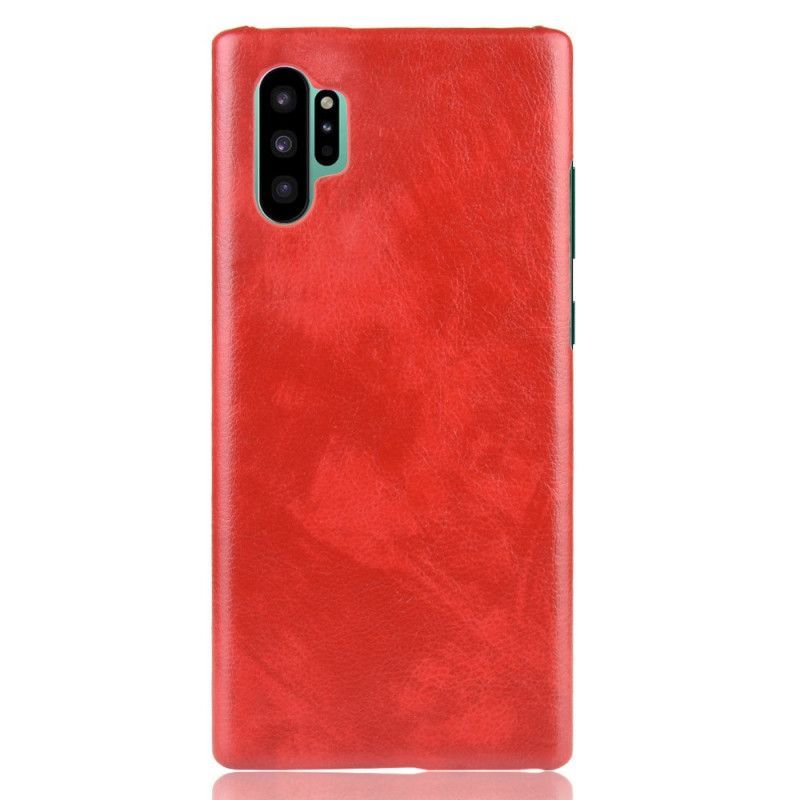 Kryt Samsung Galaxy Note 10 Plus Klasický Kožený Efekt Liči