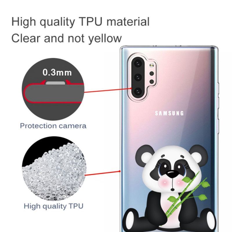 Kryt Samsung Galaxy Note 10 Plus Průhledná Smutná Panda