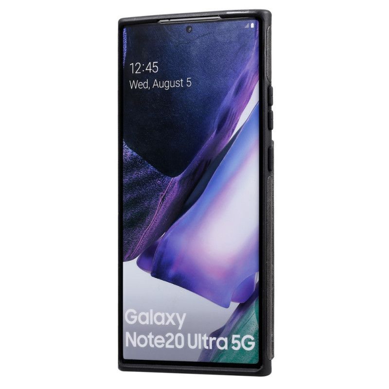 Kryt Samsung Galaxy Note 20 Ultra Kožený Držák Na Karty S Efektem