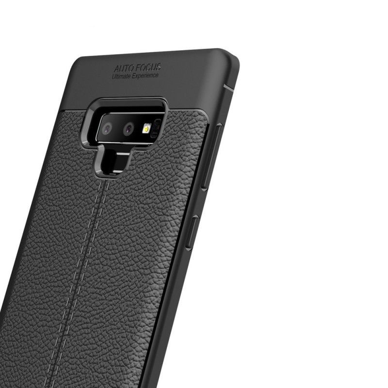 Kryt Samsung Galaxy Note 9 Litchi S Dvojitým Koženým Efektem