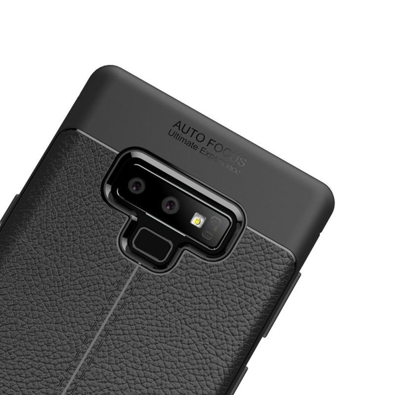 Kryt Samsung Galaxy Note 9 Litchi S Dvojitým Koženým Efektem