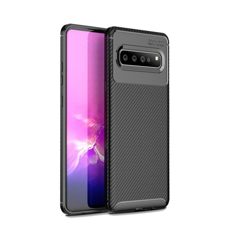 Kryt Samsung Galaxy S10 5g Flexibilní Textura Uhlíkových Vláken