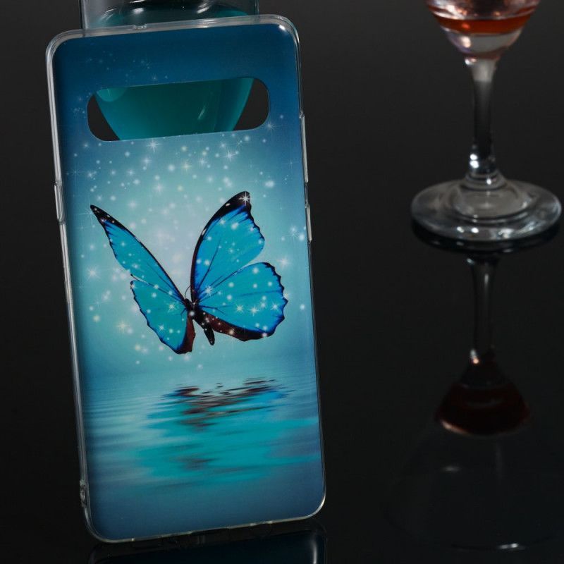 Kryt Samsung Galaxy S10 5g Fluorescenční Modrý Motýl