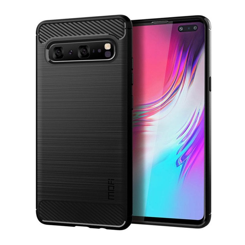 Kryt Samsung Galaxy S10 5g Mofi Kartáčované Uhlíkové Vlákno