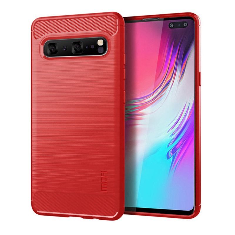 Kryt Samsung Galaxy S10 5g Mofi Kartáčované Uhlíkové Vlákno