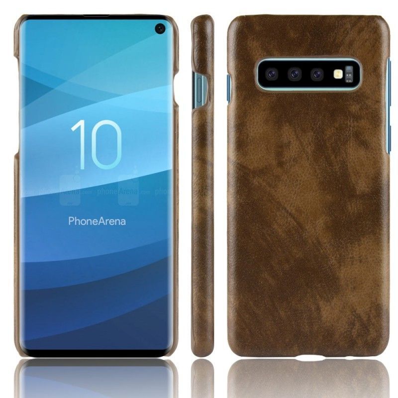 Kryt Samsung Galaxy S10 Efekt Kůže Litchi