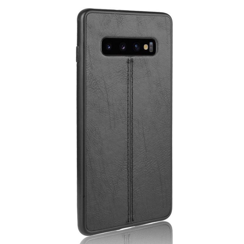 Kryt Samsung Galaxy S10 Efekt Kůže Ve Švu