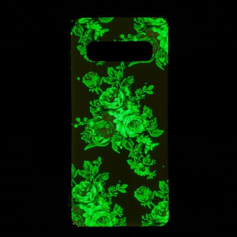 Kryt Samsung Galaxy S10 Fluorescenční Květiny Svobody