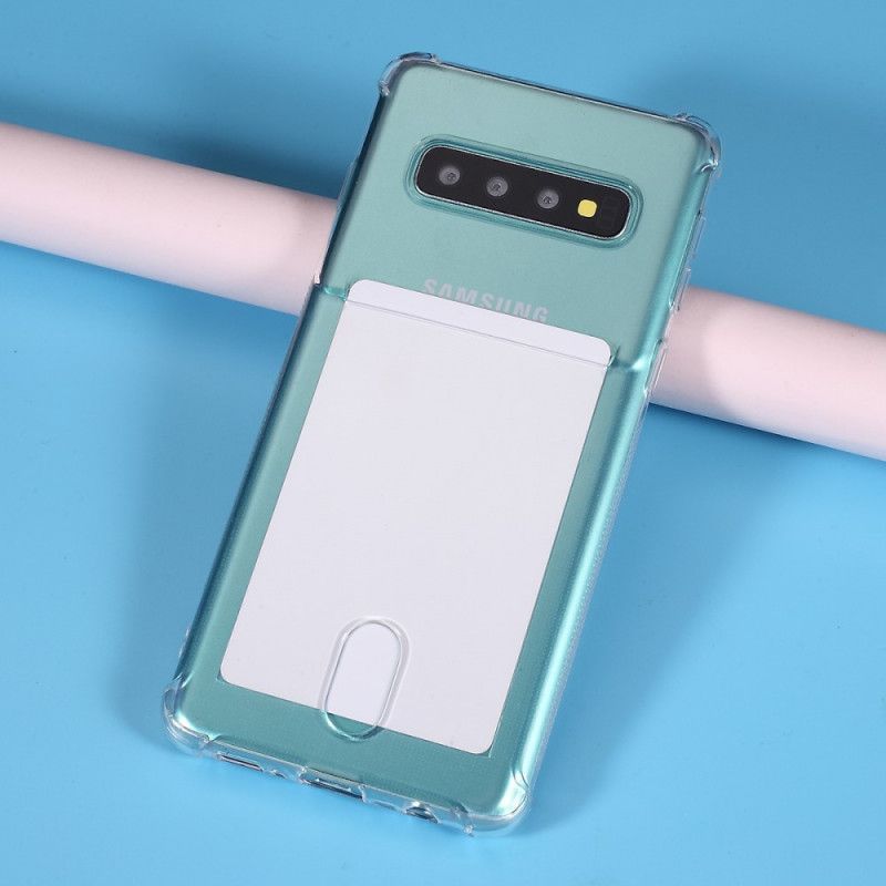 Kryt Samsung Galaxy S10 Průhledný Držák Karty