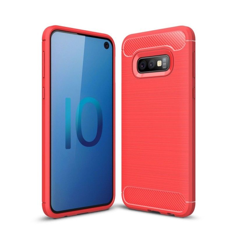 Kryt Samsung Galaxy S10e Kartáčované Uhlíkové Vlákno