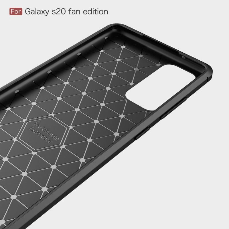 Kryt Samsung Galaxy S20 Fe Kartáčované Uhlíkové Vlákno