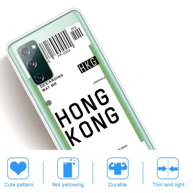 Kryt Samsung Galaxy S20 Fe Palubní Vstupenka Do Hong Kongu