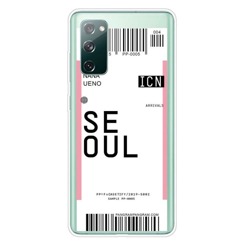 Kryt Samsung Galaxy S20 Fe Palubní Vstupenka Do Soulu