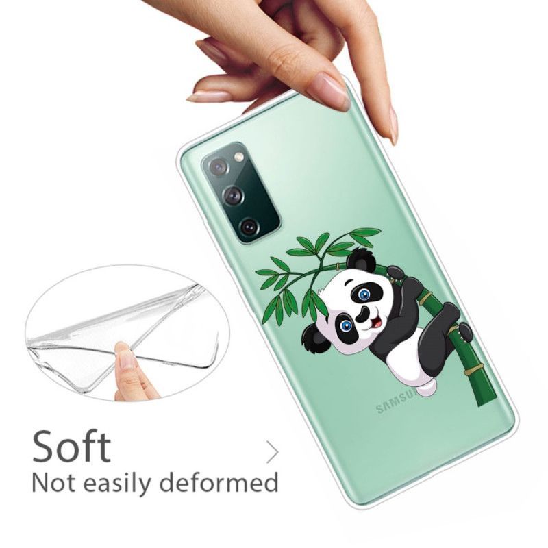 Kryt Samsung Galaxy S20 Fe Průhledná Panda Na Bambusu