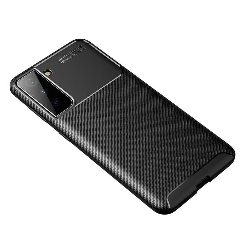 Kryt Samsung Galaxy S21 5g Flexibilní Textura Uhlíkových Vláken