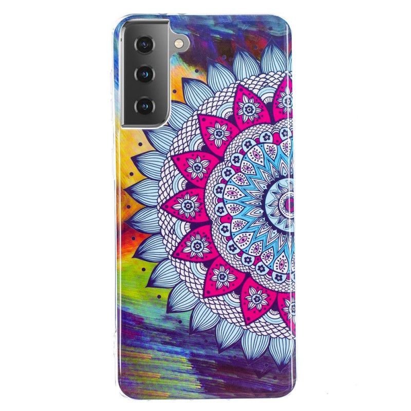 Kryt Samsung Galaxy S21 5g Fluorescenční Barevná Mandala