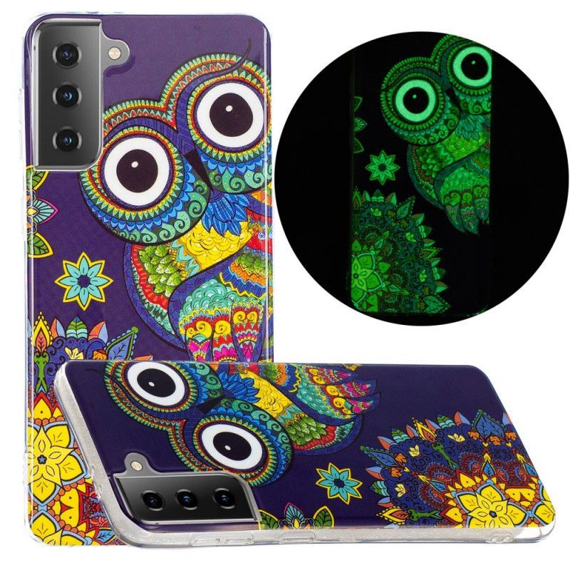 Kryt Samsung Galaxy S21 5g Fluorescenční Mandala Sova