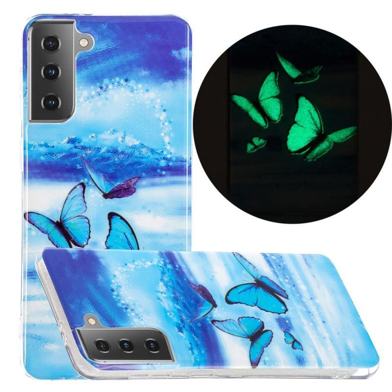 Kryt Samsung Galaxy S21 5g Fluorescenční Motýlková Řada