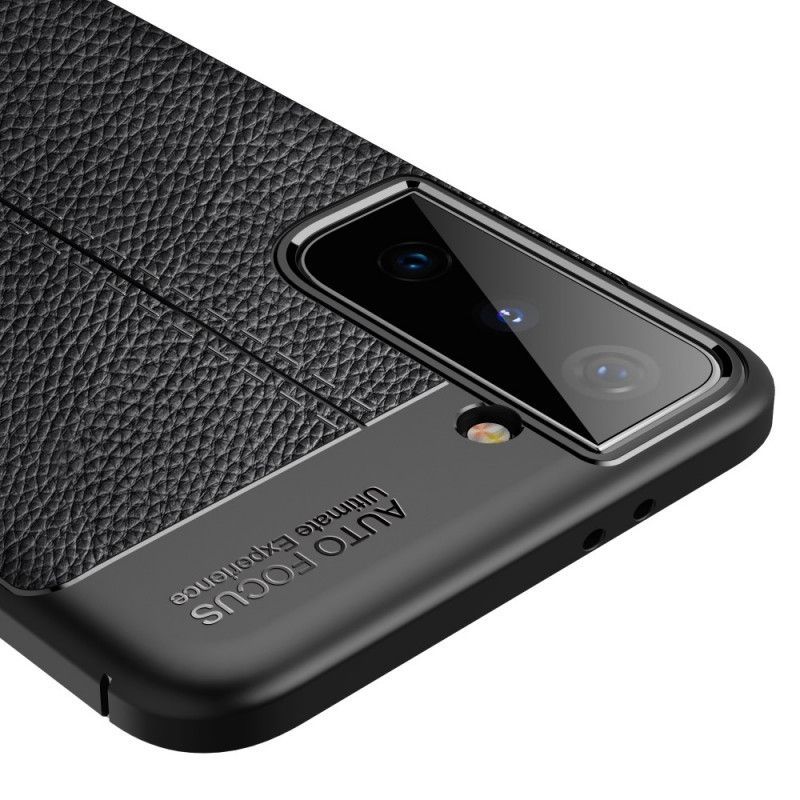 Kryt Samsung Galaxy S21 5g Litchi S Dvojitým Koženým Efektem