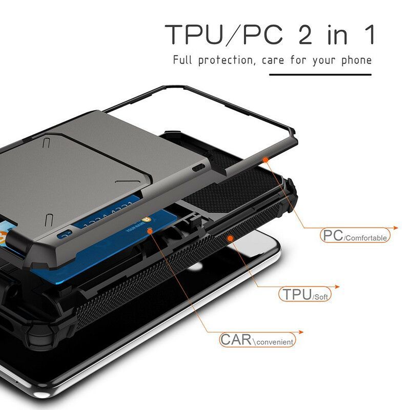 Kryt Samsung Galaxy S21 Fe Držák Na Karty Ve Stylu Překlopení