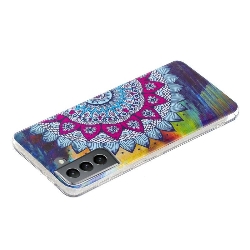 Kryt Samsung Galaxy S21 Fe Fluorescenční Barevná Mandala